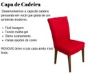 Ver imagem 3 de Jogo Capa de Cadeira Alice 6 Lugares Vermelha