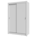 Ver imagem 2 de Guarda-roupa Solteiro 2 Portas de Correr Branco Milano Madesa Branco