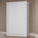 Ver imagem 1 de Guarda-roupa Solteiro 2 Portas de Correr Branco Milano Madesa Branco