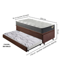 Ver imagem 2 de Bicama Box Baú Solteirão com Colchão Adapto Molas Ensacadas Ecoflex Suede Marrom 96x203
