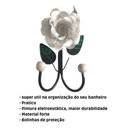Ver imagem 4 de Cabide 2 Ganchos Rosas de Ferro - Suporte Duplo:branco