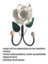 Ver imagem 4 de Cabide 2 Ganchos Rosas de Ferro - Suporte Duplo:branco