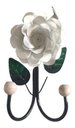 Ver imagem 1 de Cabide 2 Ganchos Rosas de Ferro - Suporte Duplo:branco