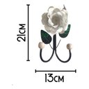 Ver imagem 3 de Cabide 2 Ganchos Rosas de Ferro - Suporte Duplo:branco