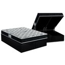 Ver imagem 1 de Cama Box Baú King: Colchão Anatômico D45 - Ep Tech2000 + Base Crc Suede Black(193x203)