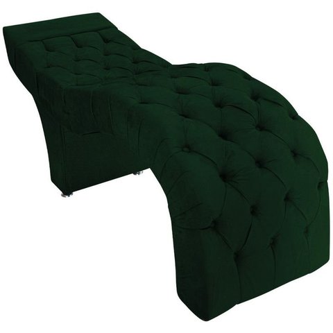Maca Estética Estofada Capitonê Salão Design de Sobrancelhas - Verde Musgo