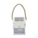 Ver imagem 1 de Porta Velas de Madeira C/Detalhes Em Resina 14,5X12,5X12,5cm