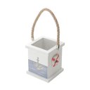 Ver imagem 2 de Porta Velas de Madeira C/Detalhes Em Resina 14,5X12,5X12,5cm
