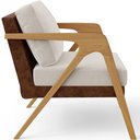 Ver imagem 7 de Kit 04 Poltronas Decorativas Para Sala De Estar Pietra L02 Couríssimo Marrom Linho Cru - Lyam