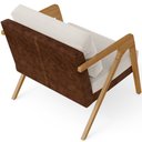 Ver mais imagens de Kit 04 Poltronas Decorativas Para Sala De Estar Pietra L02 Couríssimo Marrom Linho Cru - Lyam