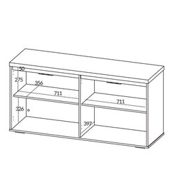 Conjunto Escritório: Mesa Chefia 6300 + Balcão 6292 - 9