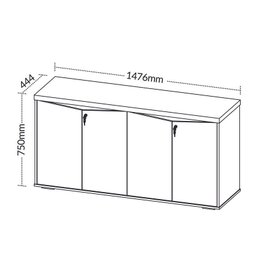 Conjunto Escritório: Mesa Chefia 6300 + Balcão 6292 - 10