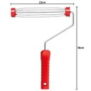 Ver imagem 3 de Bandeja Caçamba Balde para Pintura 10l Plástica com Alça + Suporte Garfo + Rolo de Pintura 23cm 8mm