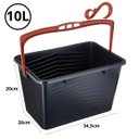 Ver imagem 2 de Bandeja Caçamba Balde para Pintura 10l Plástica com Alça + Suporte Garfo + Rolo de Pintura 23cm 8mm