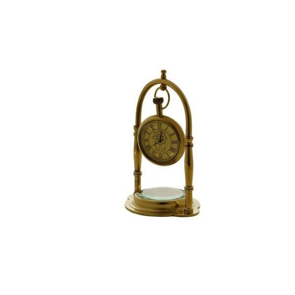 Relógio Decorativo Metal C/Bússola Dourado 15X9X8cm - 3