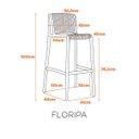 Ver imagem 2 de Conjunto 2 Banquetas Alta Moderna Área Externa Floripa Fratini