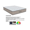 Ver imagem 2 de Conjunto Box Baú Casal: Colchão Espuma Orthoflex D45 Genova + Base Crc Courano White(138x188)