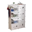 Ver imagem 1 de Armario Organizador Brinquedos Grande Guarda Roupa Sapateira Modular Porta Treco Estante 8 Modulos