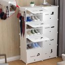 Ver imagem 2 de Armario Organizador Brinquedos Grande Guarda Roupa Sapateira Modular Porta Treco Estante 8 Modulos