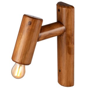 Kit 10 Arandelas Madeira - Marrom - Bivolt