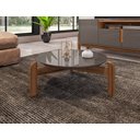 Ver imagem 3 de Mesa de Centro Lizz Pés em Madeira Maciça Cinza com Cedro - Rede Móveis