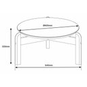 Ver imagem 5 de Mesa de Centro Lizz Pés em Madeira Maciça Cinza com Cedro - Rede Móveis