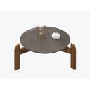 Ver imagem 2 de Mesa de Centro Lizz Pés em Madeira Maciça Cinza com Cedro - Rede Móveis