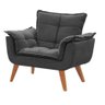 Kit De 2 Poltronas Decorativas Opala Cinza Escuro - 6