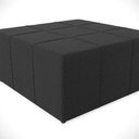 Ver mais imagens de Puff Decorativo Para Sala de Estar Quadrado Milano 90x90cm W01 Bouclê Preto - Lyam Decor