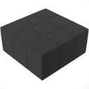 Ver imagem 3 de Puff Decorativo Para Sala de Estar Quadrado Milano 90x90cm W01 Bouclê Preto - Lyam Decor