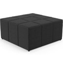 Ver imagem 1 de Puff Decorativo Para Sala de Estar Quadrado Milano 90x90cm W01 Bouclê Preto - Lyam Decor