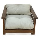 Ver imagem 7 de Conjunto Sofá Havaí 3 Lugares + 2 Poltronas de Madeira com Almofadas Confortáveis - Bege