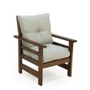 Ver imagem 5 de Conjunto Sofá Havaí 3 Lugares + 2 Poltronas de Madeira com Almofadas Confortáveis - Bege