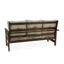 Ver imagem 4 de Conjunto Sofá Havaí 3 Lugares + 2 Poltronas de Madeira com Almofadas Confortáveis - Bege