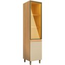 Ver imagem 1 de Cristaleira Elegance de 50cm com Fita em LED 2 Portas com Vidro Móveis Sul
