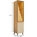 Ver imagem 3 de Cristaleira Elegance de 50cm com Fita em LED 2 Portas com Vidro Móveis Sul
