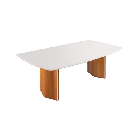 Mesa de Jantar Laminada com Vidro 1,80x1,0m - River - Requinte Salas