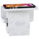 Ver imagem 2 de Porta Papel Higiênico de Parede Branco Com Tampa Zmt