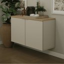Ver mais imagens de Balcão Aparador Multiuso 110cm x 65cm Nature Bege/Panna/Carvalho