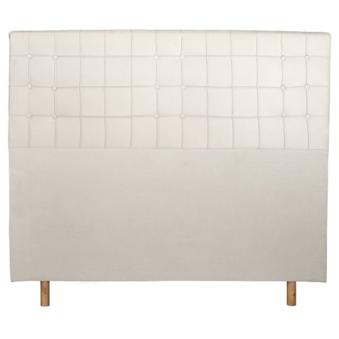 Cabeceira Cama Box Casal Paris Slim 140 Cm Suede Bege Claro MV Estofados