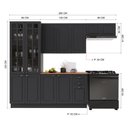 Ver imagem 4 de Cozinha Modulada Completa Americana 100% MDF 280cm com Rodapé Provence Multimóveis Crink-CPL016
