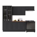 Ver imagem 2 de Cozinha Modulada Completa Americana 100% MDF 280cm com Rodapé Provence Multimóveis Crink-CPL016