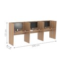 Ver imagem 2 de Mesa de Trabalho Call Center 3 Lugares Tripla Fechada - Montana