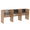 Ver imagem 1 de Mesa de Trabalho Call Center 3 Lugares Tripla Fechada - Montana