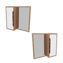 Ver imagem 7 de Espelheira para Banheiro com Espelho e Porta Usinada 60cm Cor:amêndoa