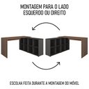 Ver imagem 6 de Mesa Escrivaninha em L Eron e Estante Livreiro Maly A06 Ipê/preto - Mpozenato