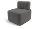 Ver imagem 1 de Poltrona Cubo para Sala Moderna e Recepção Suede:Suede Cinza Chumbo