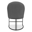 Ver imagem 6 de Kit 06 Cadeiras Poltrona de Jantar Bela Suede Grafite Base Metálica Industrial Preto - Pallazio