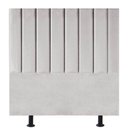 Ver imagem 1 de Cabeceira Estofada Cama Box Solteiro 90 Cm Mavie Linho Cor:cinza Claro