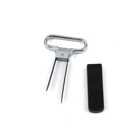 Abridor de Garrafa de Vinho Bitfly Portátil Metal Dois-dente Extrator Preto